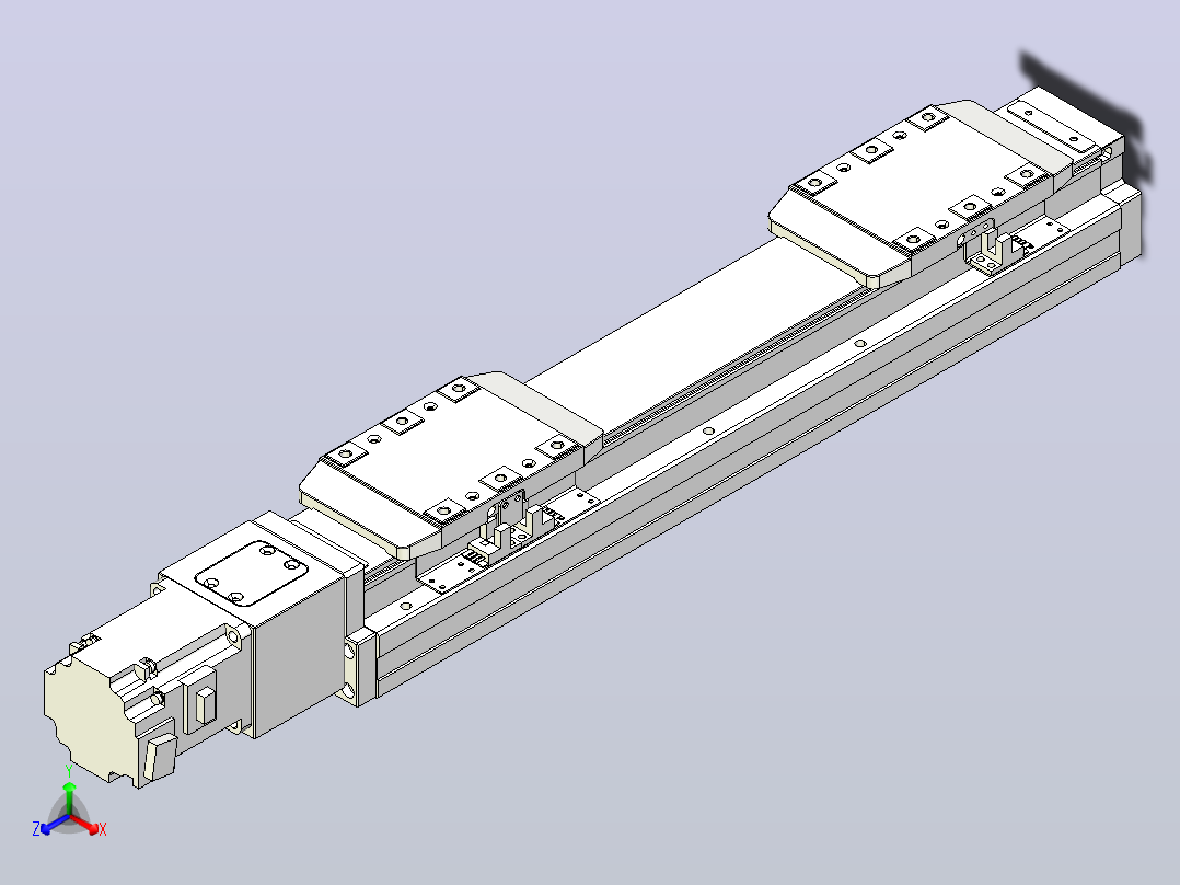 滚珠丝杠线性轴TPA-GCRS-80-1610C-L50-M-M20-N3正等轴测图