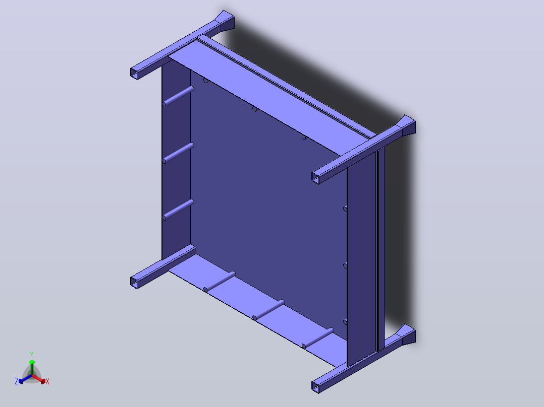 托架设计（SW+CAD）正等轴测图