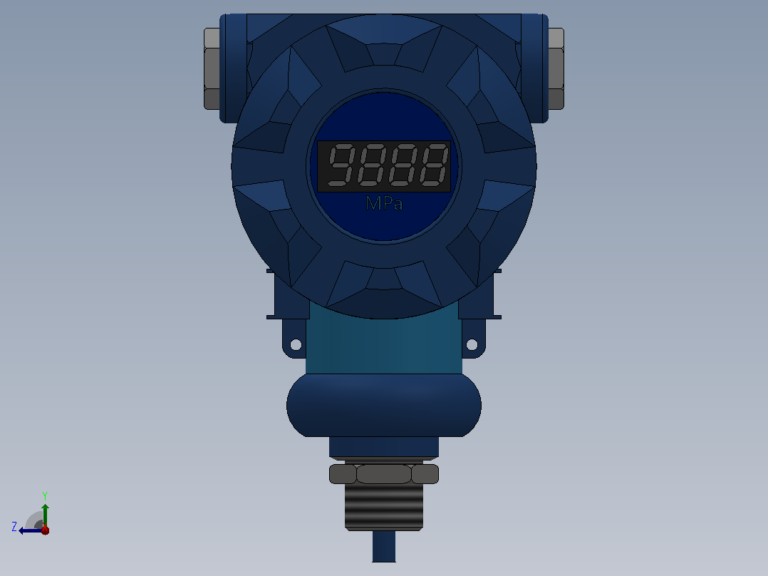 TEYB-O-X(Z)带显示压力变送器[TEYB-KO-X]右视图