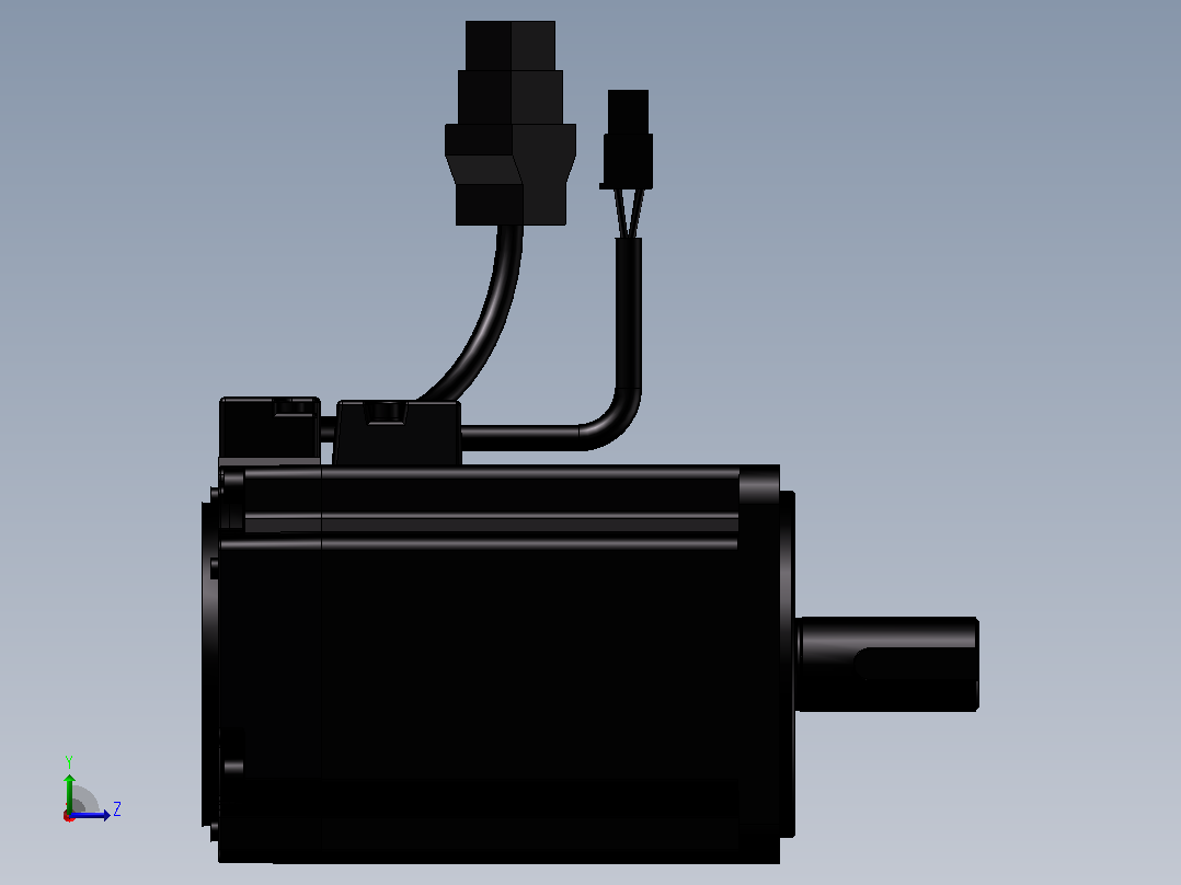 台达电机 ECM-A3L-C10807RSX（750w增量型低惯量无刹车）左视图