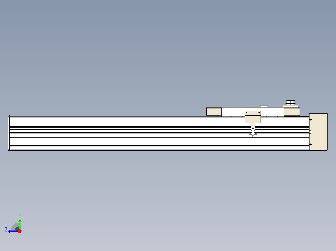 滚珠丝杠直线轴带导轨全封闭TPA-HCR-220D-3210C-L600-MR-C-P1K-N3右视图