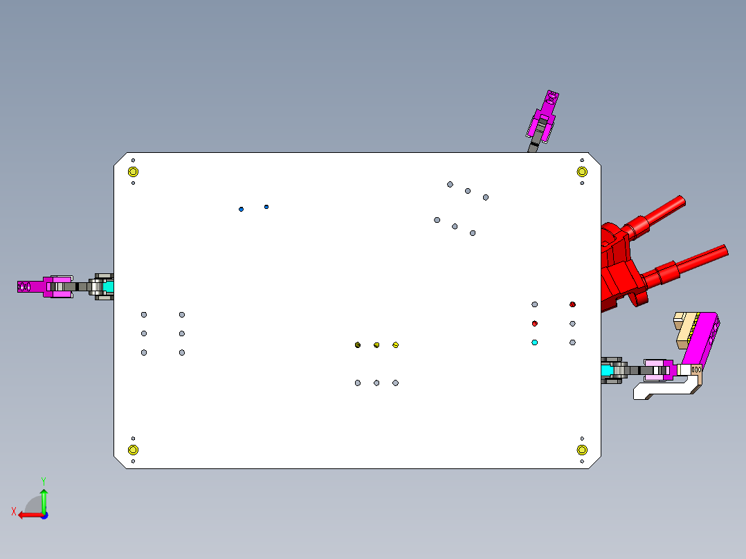 简易夹具设计数模后视图