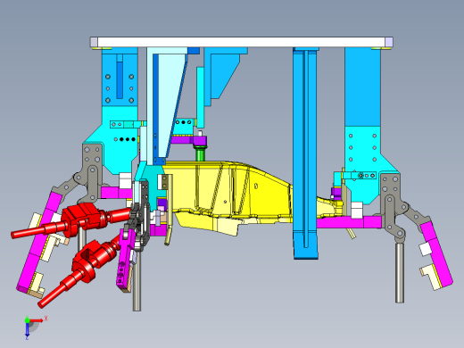 简易夹具设计数模俯视缩略图