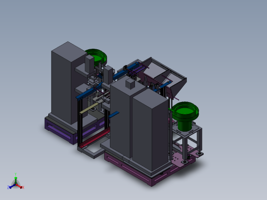 螺母自动组装成方管并焊接机sw18正等轴测缩略图