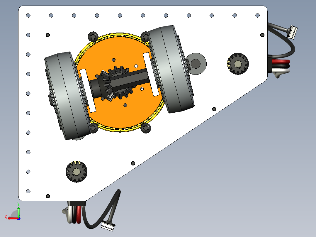 Offseason Swerve转向轮3D数模图纸 x_t stp格式后视图