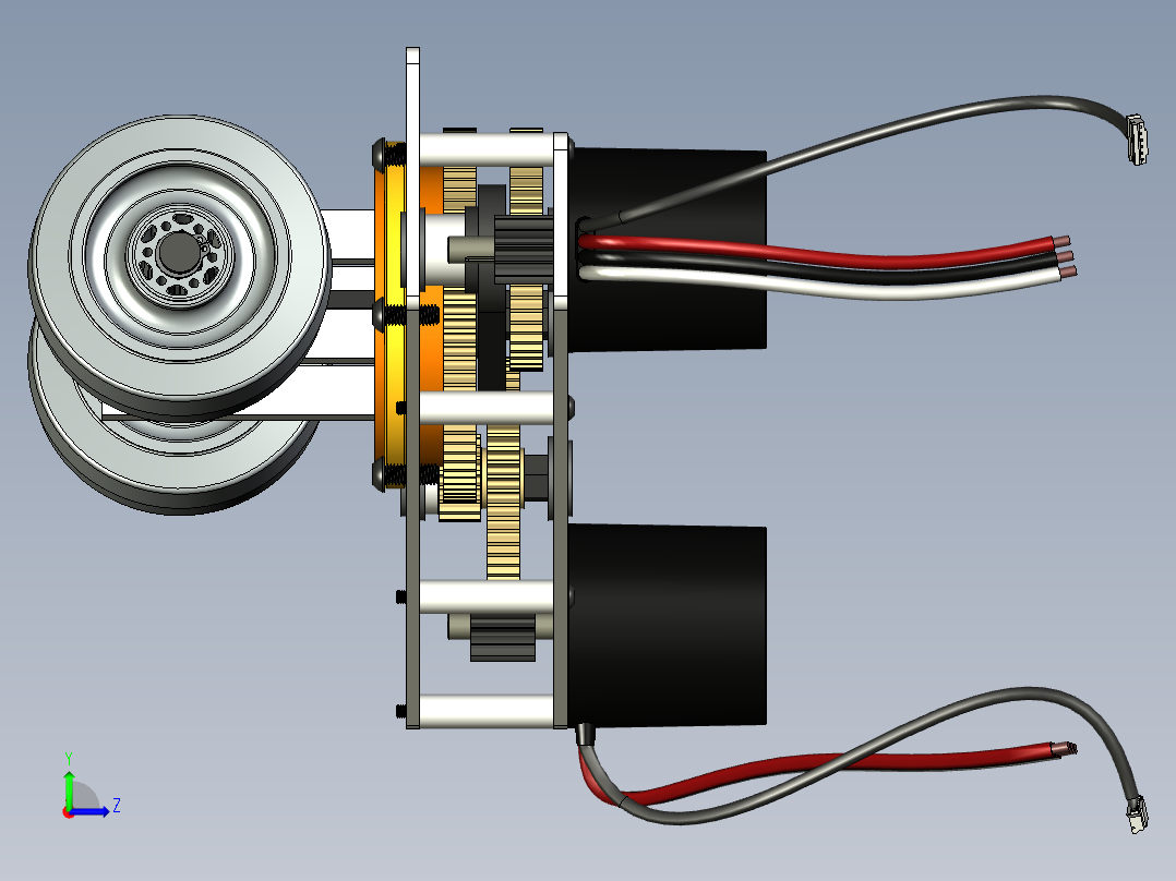 Offseason Swerve转向轮3D数模图纸 x_t stp格式左视图