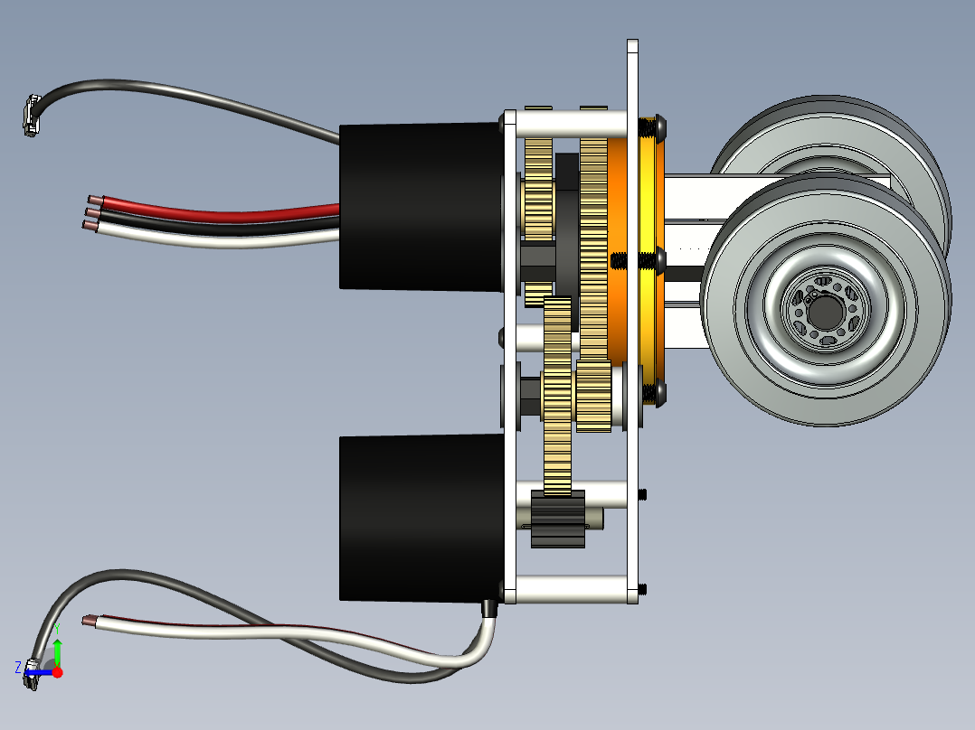 Offseason Swerve转向轮3D数模图纸 x_t stp格式右视图