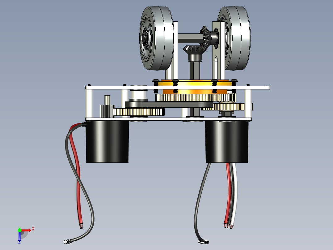 Offseason Swerve转向轮3D数模图纸 x_t stp格式俯视图