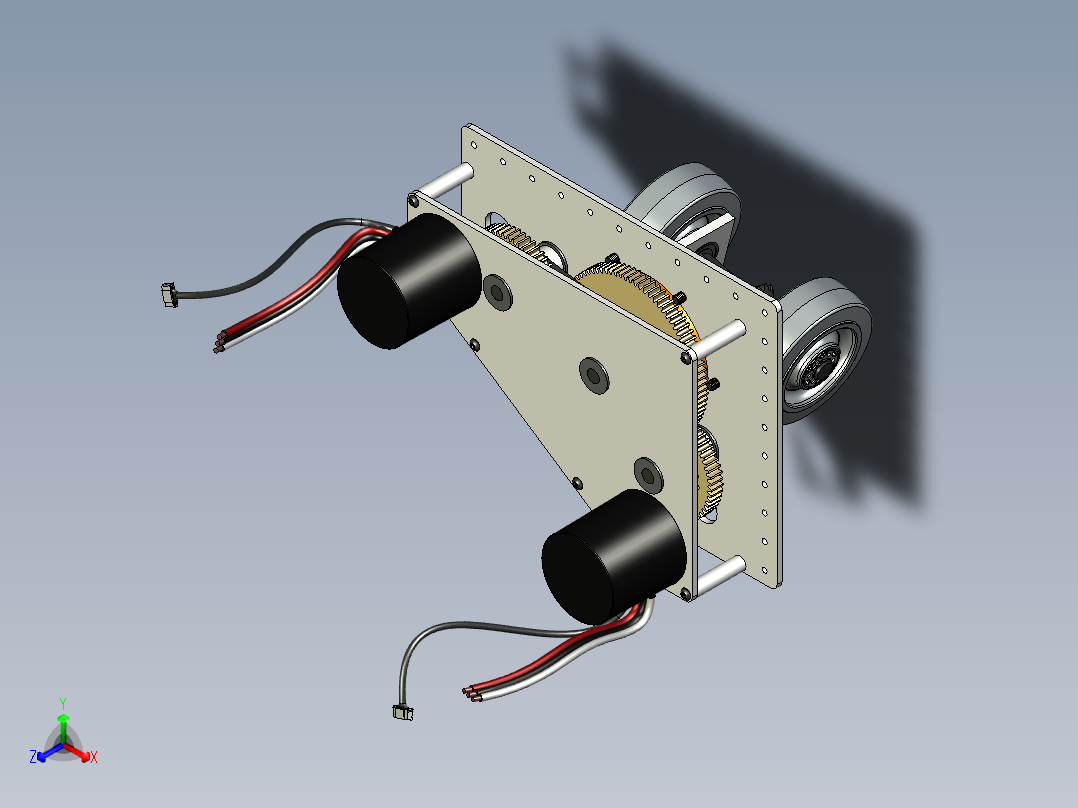 Offseason Swerve转向轮3D数模图纸 x_t stp格式正等轴测图