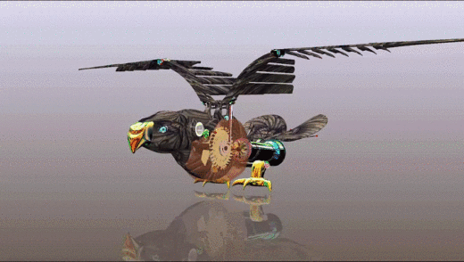 mechanical bird机械扑翼飞鸟机构3D图纸 Solidworks设计缩略图