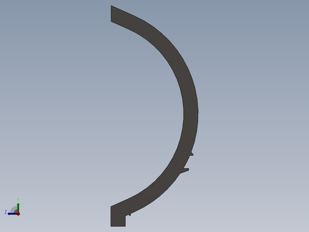 金属薄片的楼梯设计右视图