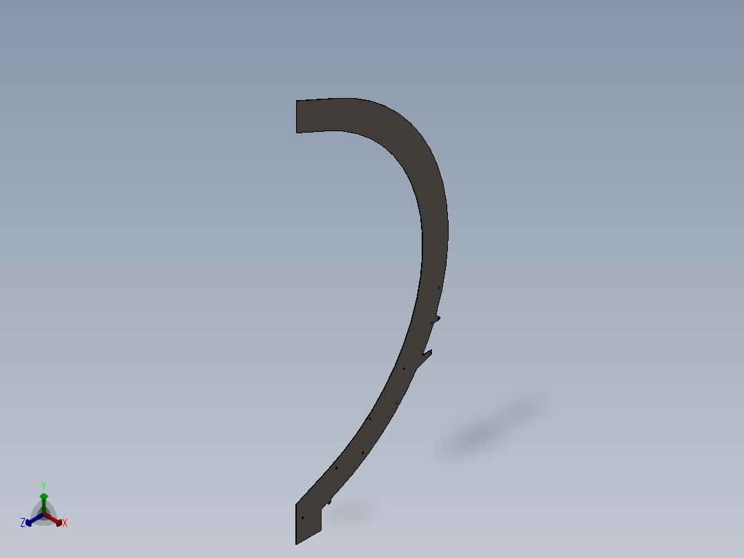 金属薄片的楼梯设计正等轴测图