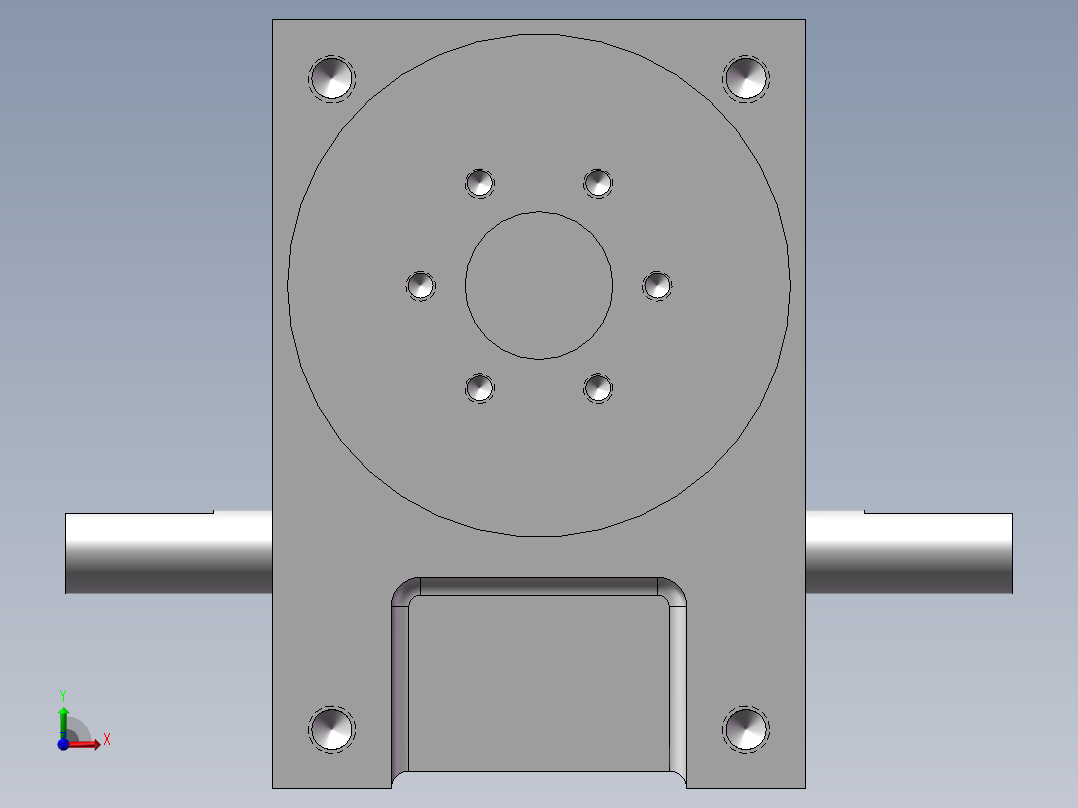 恒技45DF凸缘型分割器前视图