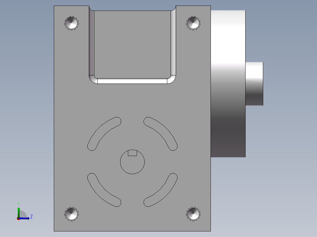 恒技45DF凸缘型分割器左视图