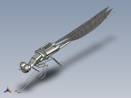 B27-蜻蜓型间谍无人机模型正等轴测缩略图