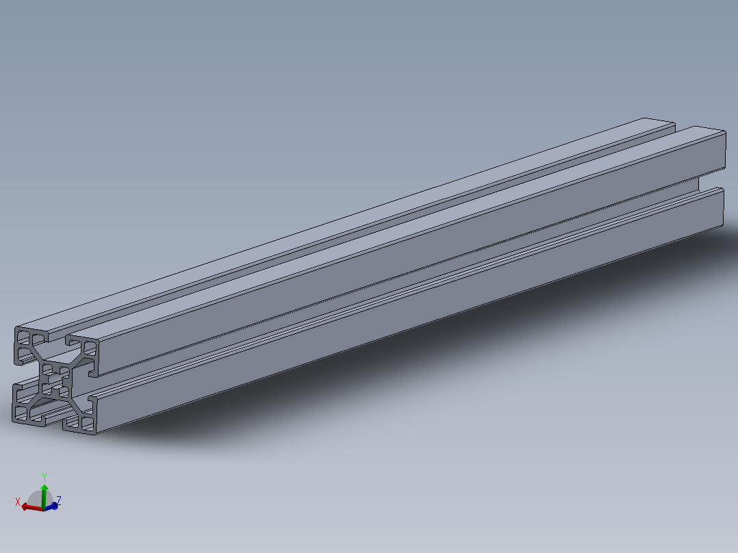 t型槽10-040至t型槽10-540剖面图铝型材