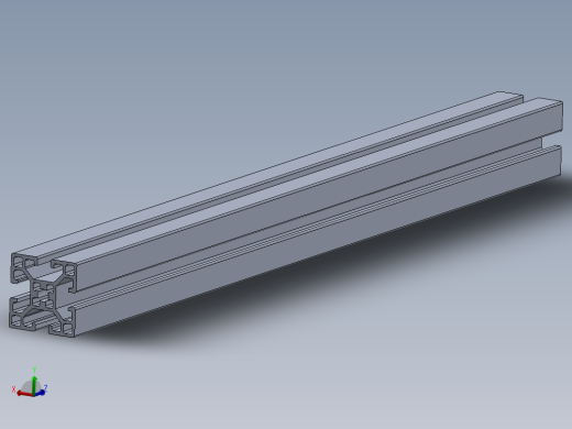 t型槽10-040至t型槽10-540剖面图铝型材