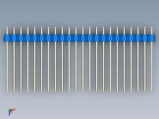 彩色公头100mil（2.54mm）系列-DS1021_blue_3x22p_100mil_Type19_rev1.0俯视缩略图