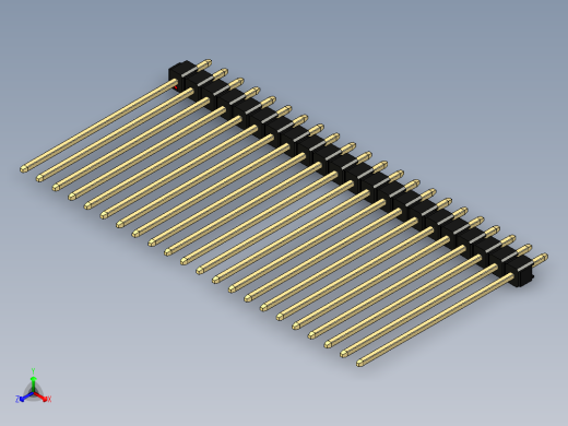 彩色公头100mil（2.54mm）系列-DS1021_black_1x22p_100mil_Type43_rev1.0