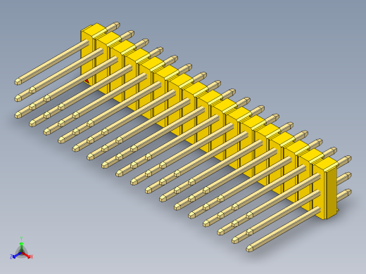 彩色公头100mil（2.54mm）系列-DS1021_yellow_3x17p_100mil_Type5_rev1.0