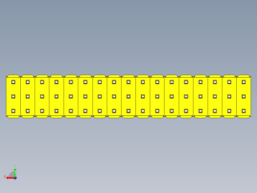 彩色公头100mil（2.54mm）系列-DS1021_yellow_3x17p_100mil_Type5_rev1.0后视缩略图