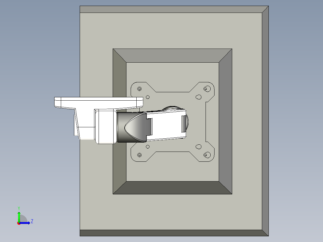显示器安装支架 两款左视图