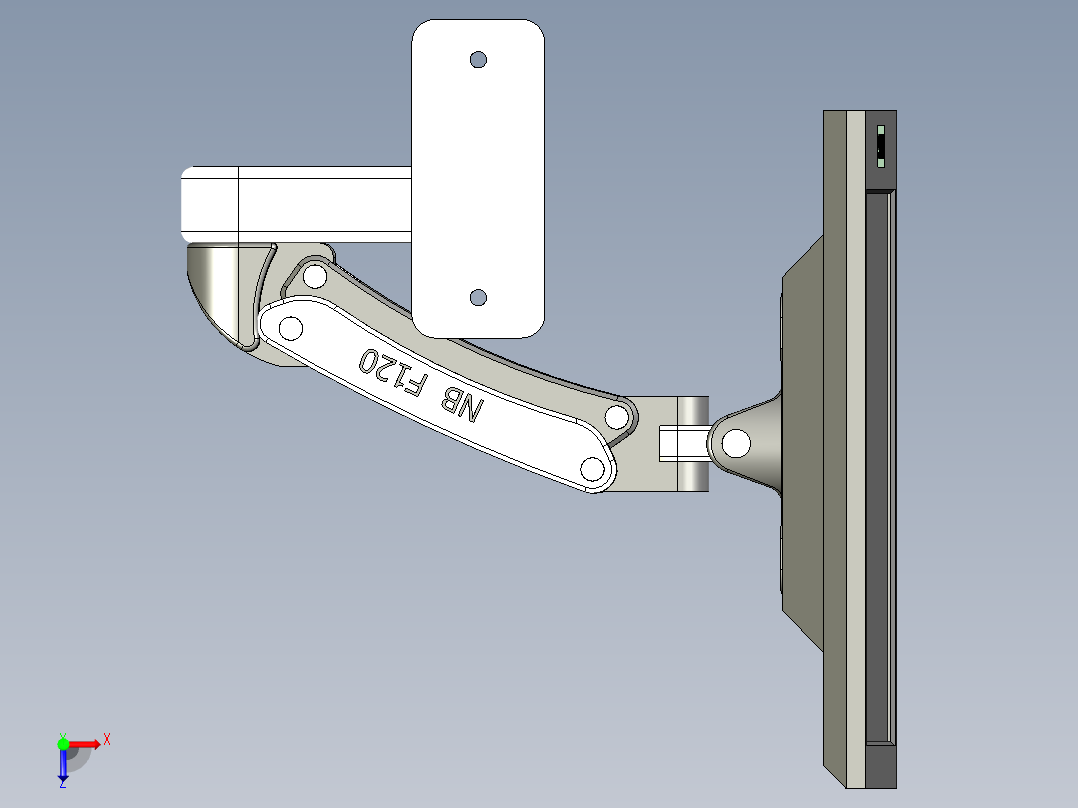 显示器安装支架 两款俯视图
