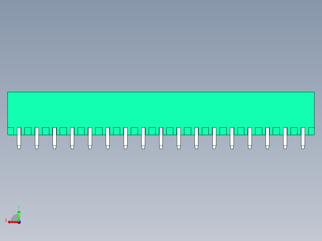 DEGSON 2EDG 系列 5.0mm 可插拔接线端子组-2EDGVC-5.0-17P-14-00AH后视图