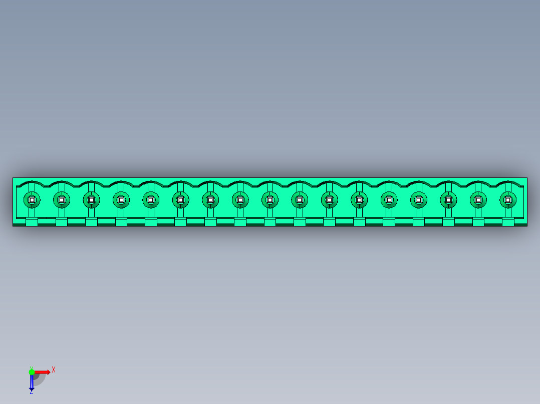 DEGSON 2EDG 系列 5.0mm 可插拔接线端子组-2EDGVC-5.0-17P-14-00AH俯视图