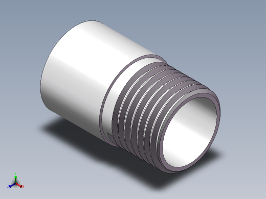丝头-单外丝 DN15正等轴测缩略图