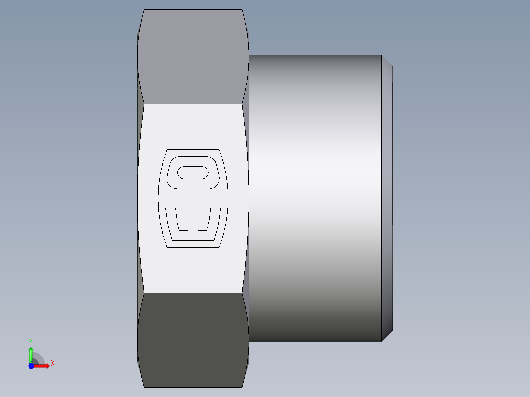 卡套式工业通用硬管接头EO_Blanking_plug_for_tube_ends_ROV25S71X前视图