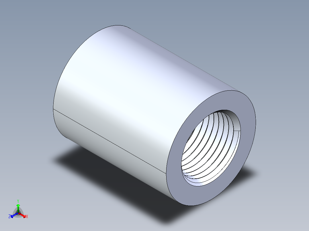 聚氯乙烯配件12-Sch80_Coupling_FPTxFPT_830-005 _0.5in主视图