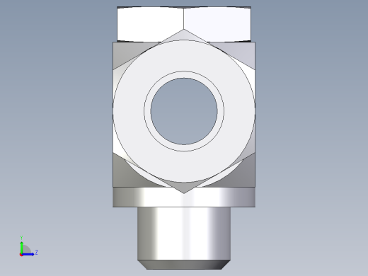 卡套式工业通用硬管接头EO_High_pressure_banjo_tee_TH18ZLRKD71左视缩略图