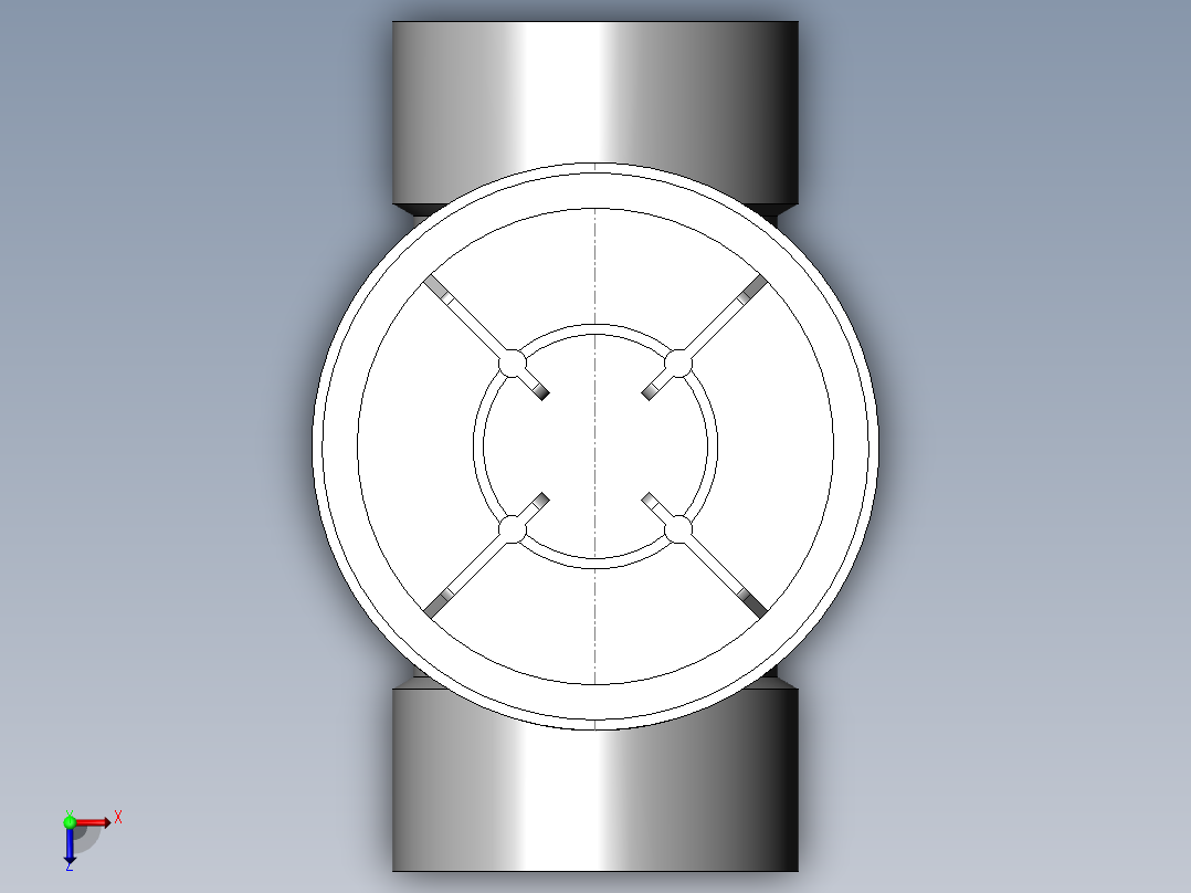 PVC管件-6in CHECK VALVE俯视图