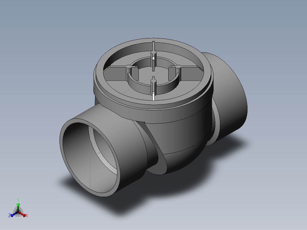 PVC管件-6in CHECK VALVE正等轴测图