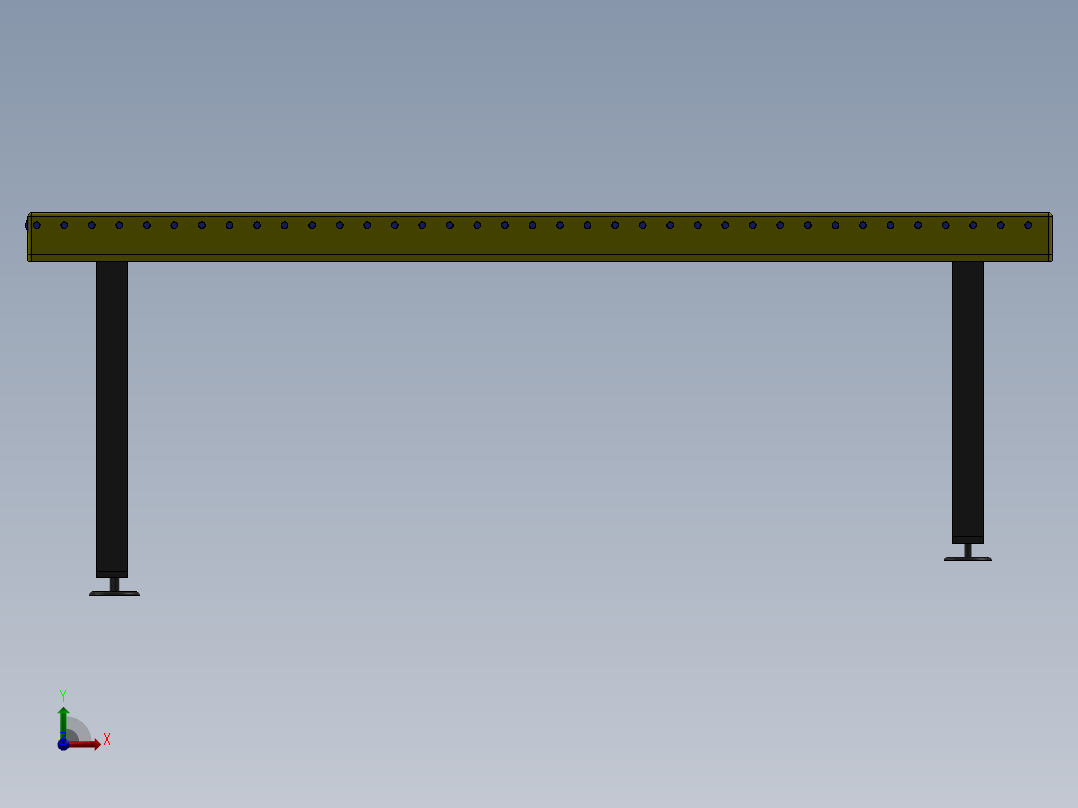 滚筒输送带m-sw前视图