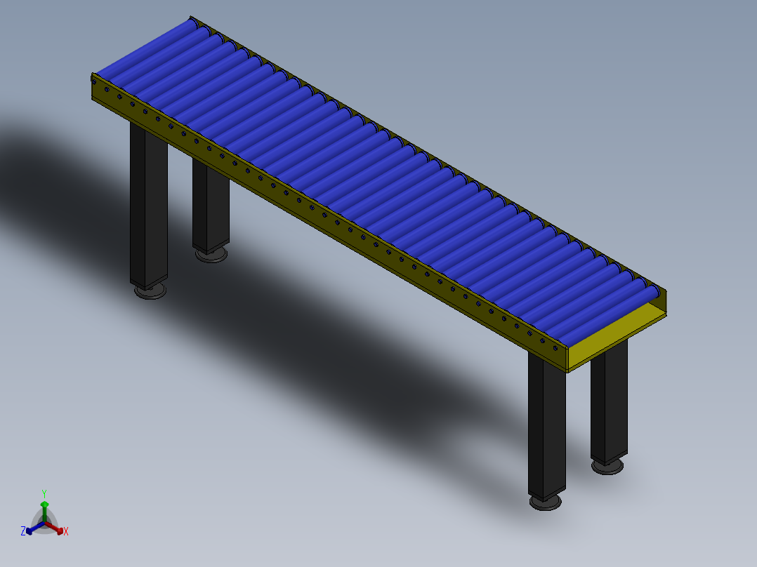 滚筒输送带m-sw正等轴测图