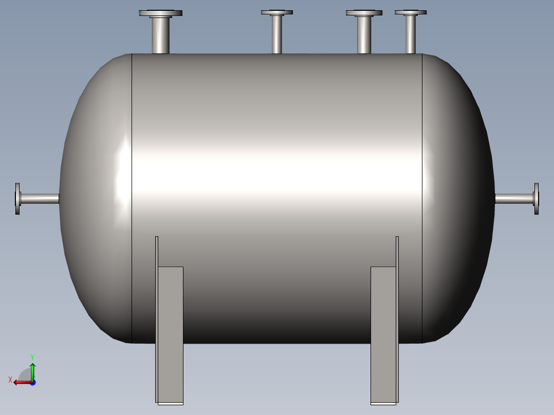 1000L卧罐后视图