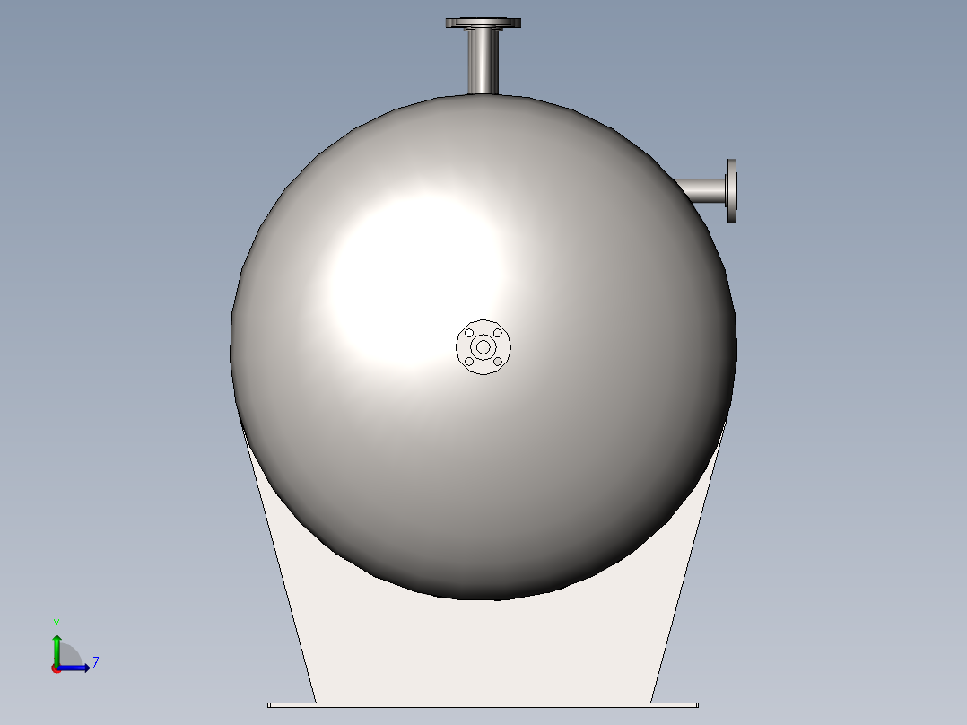 1000L卧罐左视图