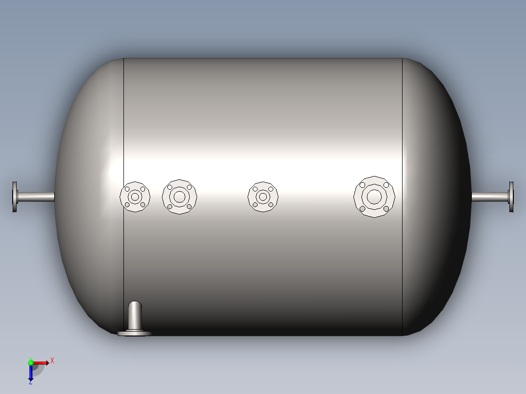 1000L卧罐俯视图