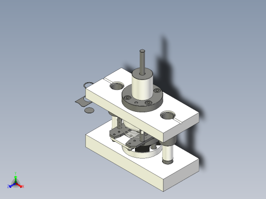 用薄钢切割戒指的冲压模具