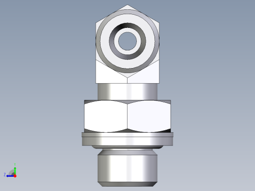卡套式工业通用硬管接头EO_Adjustable_locknut_branch_tee_TEE06SROMDCF右视缩略图