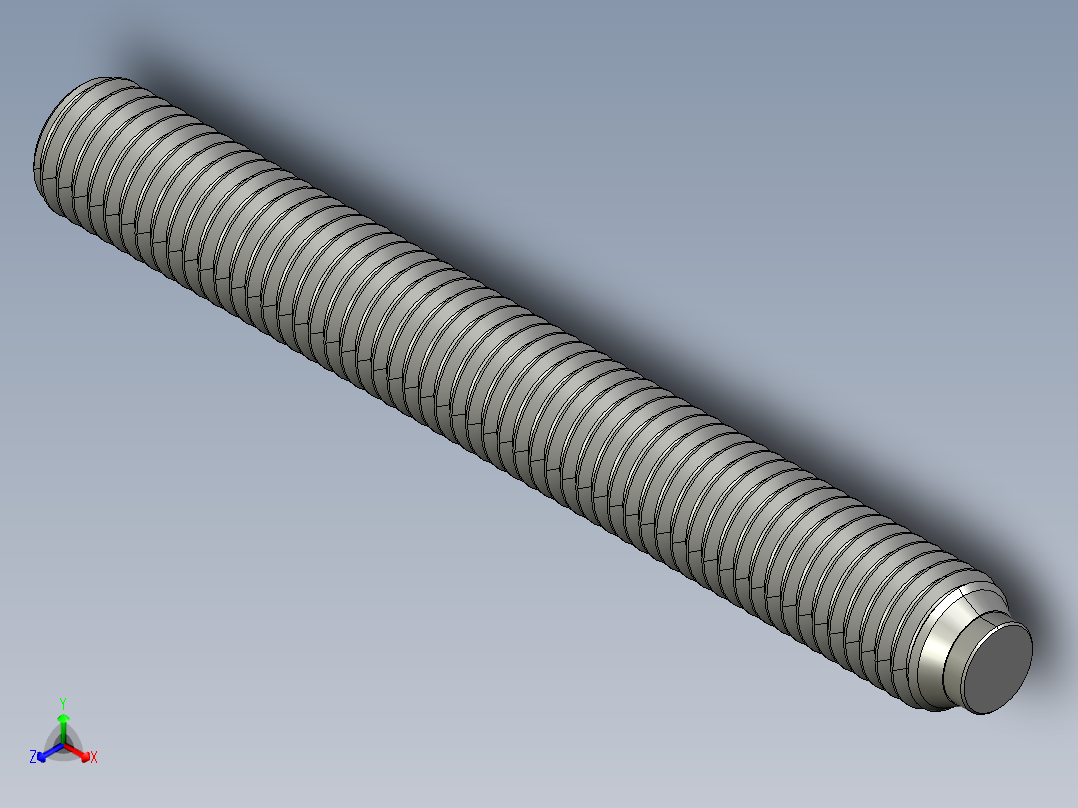 推力螺絲(塑膠頭)2276-3D多系列多零件图纸模型主视图