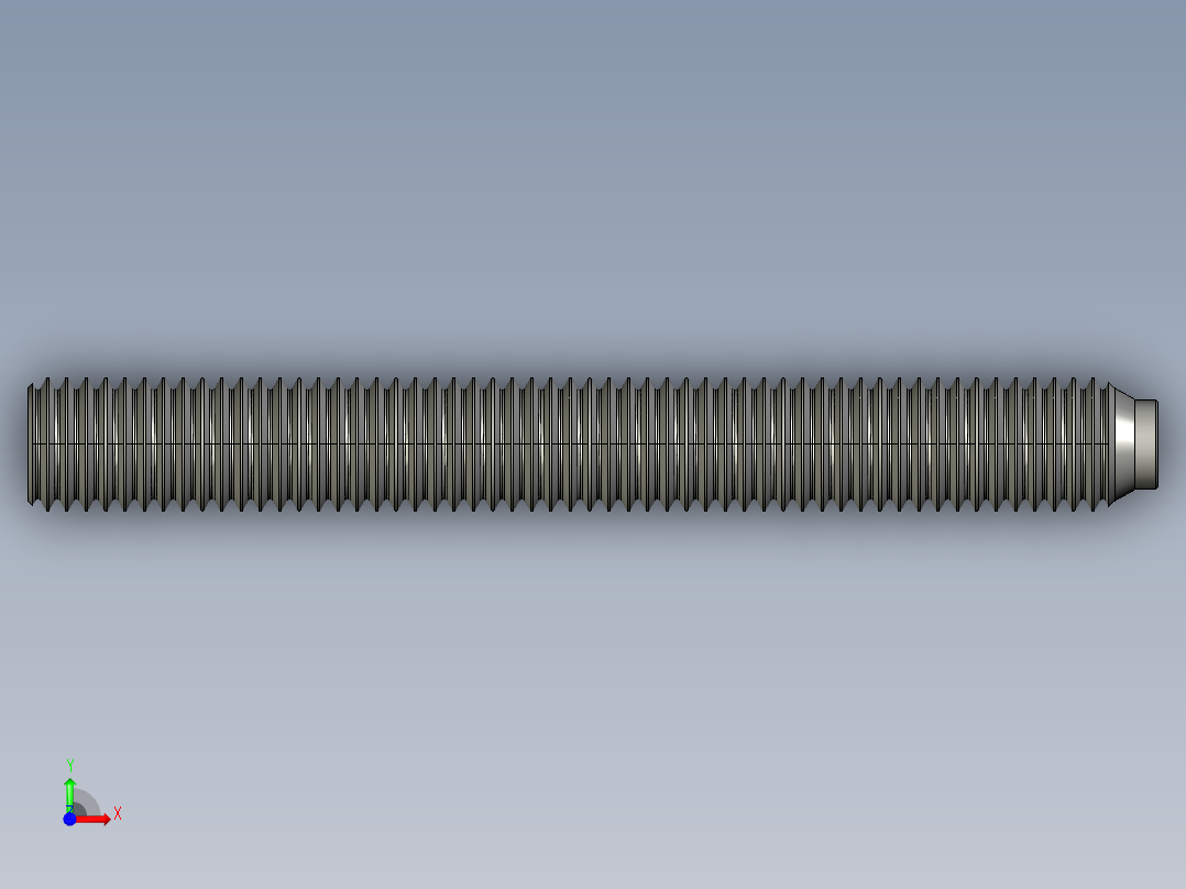 推力螺絲(塑膠頭)2276-3D多系列多零件图纸模型前视图