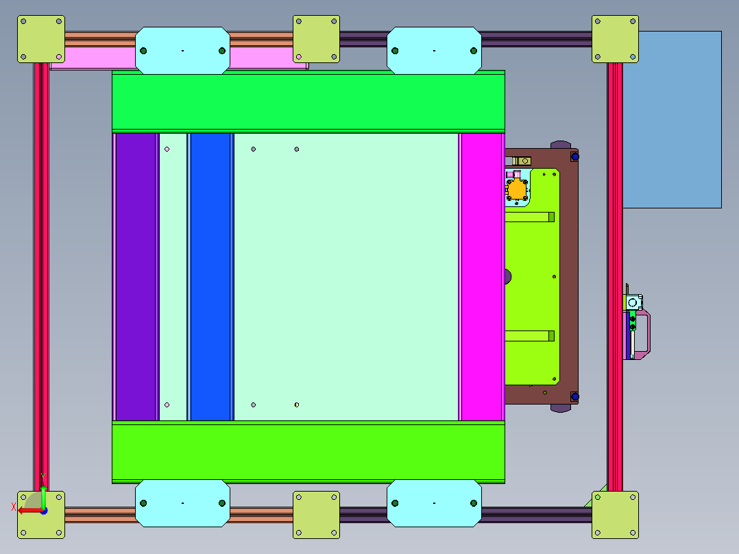 缸盖气门锁夹激光测量机后视图