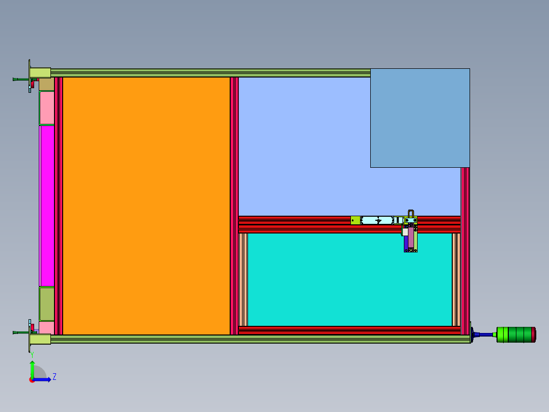缸盖气门锁夹激光测量机左视图