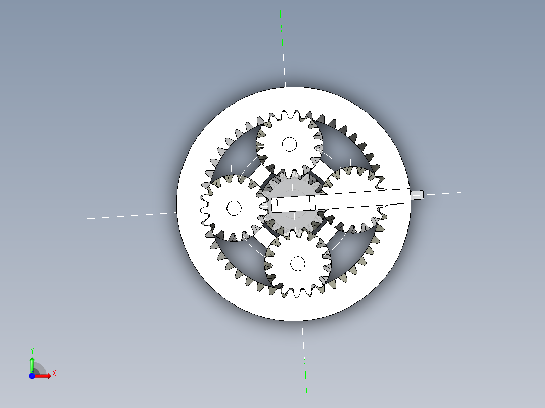四速辛普森catia模型前视图