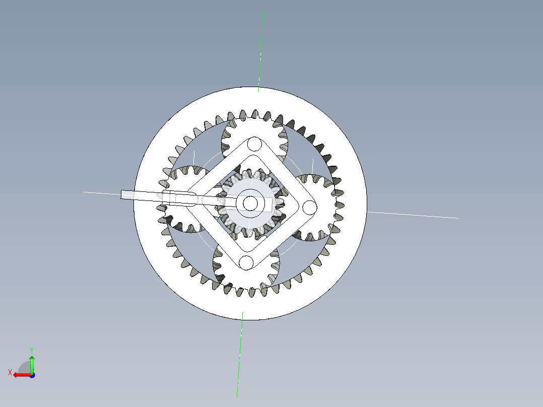 四速辛普森catia模型后视图