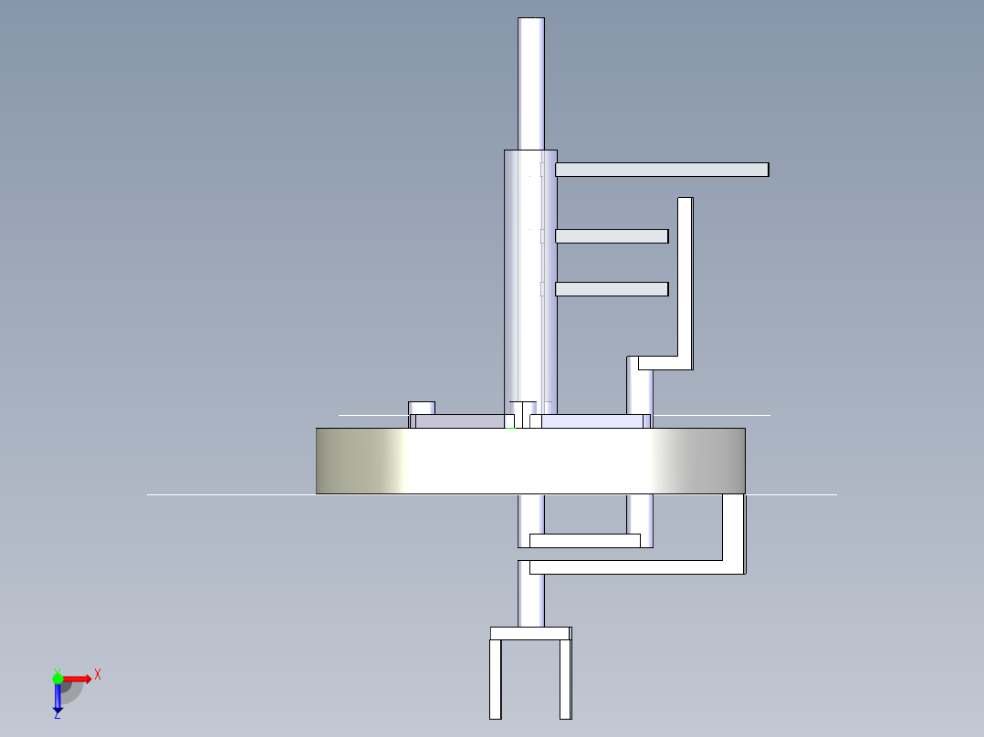 四速辛普森catia模型俯视图