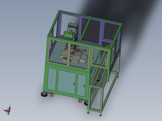 全自动单刀双伺服精车机(三木转子)sw18可编辑+工程图